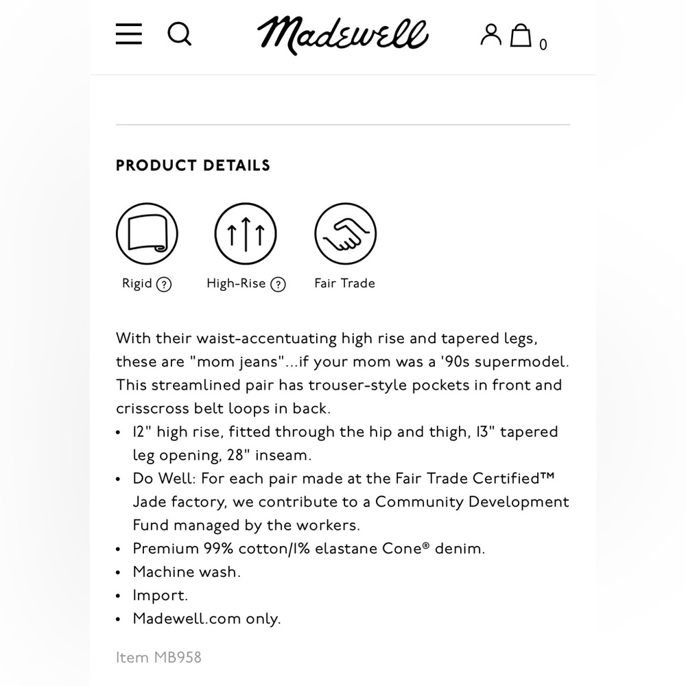 Madewell The Perfect Vintage Jean in Minot Wash: Trouser Edition‎ - Picture 7 of 13